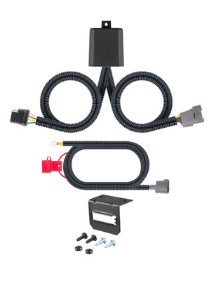 01-02 Toyota Tundra Excluding factory receiver CURT 4-flat Plug and Play Trailer Wiring