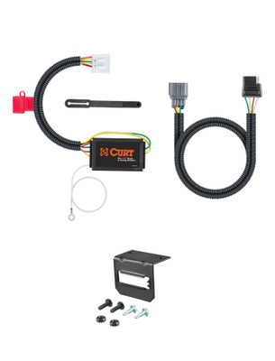 09-11 HONDA Pilot CURT 4-flat Plug and Play Trailer Wiring