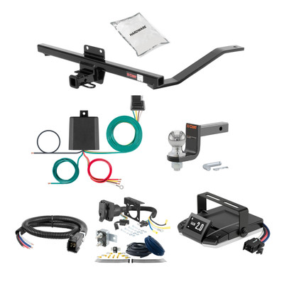 03-11 SAAB 9-3 Convertible, single exhaust 1.25 CURT Trailer Hitch + Assure Proportional Brake Controller Kit HBCW2223