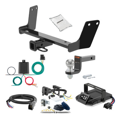 09-12 Audi A4 Quattro Wagon 1.25 CURT Trailer Hitch + Assure Proportional Brake Controller Kit HBCW43