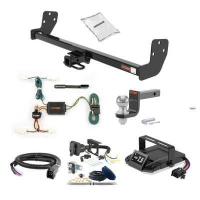 03-19 Toyota Corolla Sedan 1.25 CURT Trailer Hitch + Assure Proportional Brake Controller Kit HBCW2375