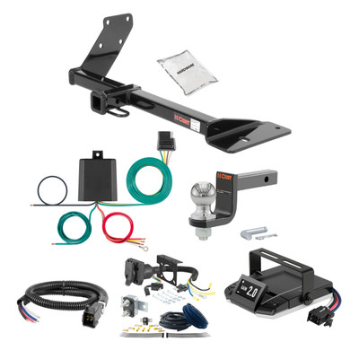 05-18 Volkswagen Jetta Sedan, excluding diesel 1.25 CURT Trailer Hitch + Assure Proportional Brake Controller Kit HBCW2498