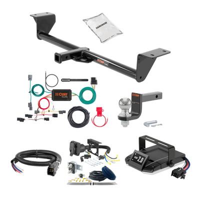 16-24 HONDA   Sedan, excluding center exhaust 1.25 CURT Trailer Hitch + Assure Proportional Brake Controller Kit HBCW1340