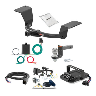 16-24 HONDA   Hatchback, excluding center exhaust 1.25 CURT Trailer Hitch + Assure Proportional Brake Controller Kit HBCW1336