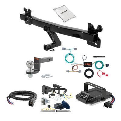 15-18 Volvo V60  2 CURT Trailer Hitch + Assure Proportional Brake Controller Kit HBCW2550