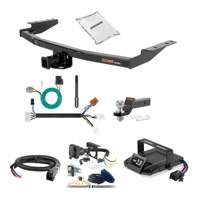 14-20 Infiniti QX60 2 CURT Trailer Hitch + Assure Proportional Brake Controller Kit HBCW1496