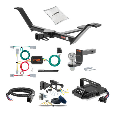 15-20 HONDA Fit 1.25 CURT Trailer Hitch + Assure Proportional Brake Controller Kit HBCW1364
