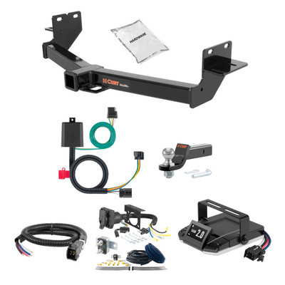 13-18 Hyundai Santa Fe Sport 2 CURT Trailer Hitch + Assure Proportional Brake Controller Kit HBCW1444
