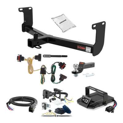 06-10 Dodge Charger 2 CURT Trailer Hitch + Assure Proportional Brake Controller Kit HBCW681