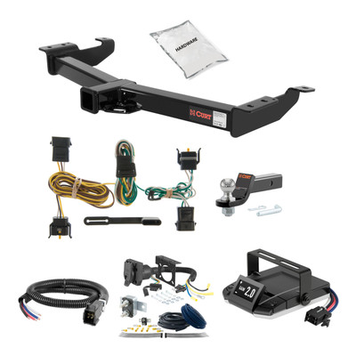 00-14 Ford E-350 Super Duty 2 CURT Trailer Hitch + Assure Proportional Brake Controller Kit HBCW804