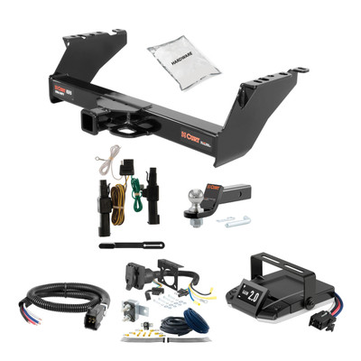 68-01 Dodge Ram 1500  Excluding roll pan bumper 2 CURT Trailer Hitch + Assure Proportional Brake Controller Kit HBCW726