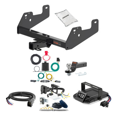 80-83 Ford F-100 With 10" drop bumper, old body 2 CURT Trailer Hitch + Assure Proportional Brake Controller Kit HBCW849