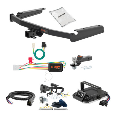 23-24 Lexus RX350h 2 CURT Trailer Hitch + Assure Proportional Brake Controller Kit HBCW1705