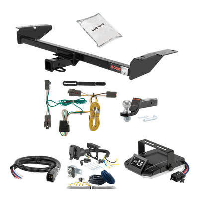 92-11 Ford Crown Victoria 1.25 CURT Trailer Hitch + Assure Proportional Brake Controller Kit HBCW794