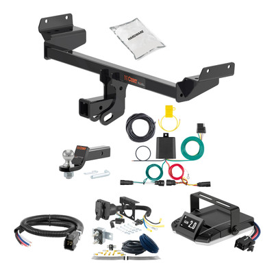 15-24 Ford Edge 1.25 CURT Trailer Hitch + Assure Proportional Brake Controller Kit HBCW807