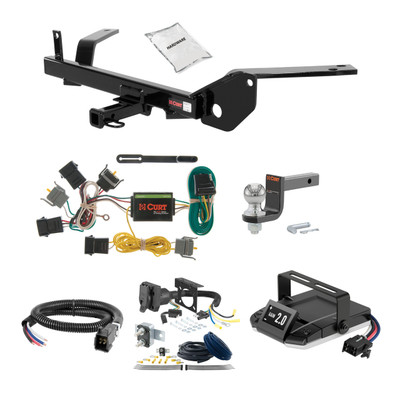 86-05 Mercury Sable Sedan, excluding dual exhaust 1.25 CURT Trailer Hitch + Assure Proportional Brake Controller Kit HBCW1950