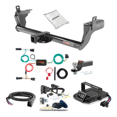 15-24 Ford Edge 2 CURT Trailer Hitch + Assure Proportional Brake Controller Kit HBCW808