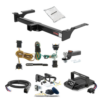 75-06 Ford Econoline van 2 CURT Trailer Hitch + Assure Proportional Brake Controller Kit HBCW796