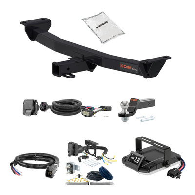 13-19 Ford Police Interceptor Utility 2 CURT Trailer Hitch + Assure Proportional Brake Controller Kit HBCW974