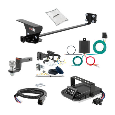 20-23 Mercedes-Benz E350 Sedan 1.25 CURT Trailer Hitch + Assure Proportional Brake Controller Kit HBCW1866