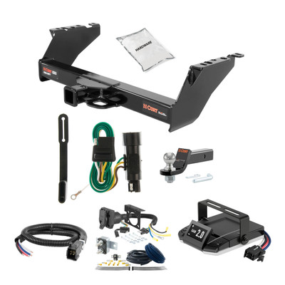 73-97 Ford   Old body, excluding with 10" drop bumper 2 CURT Trailer Hitch + Assure Proportional Brake Controller Kit HBCW893