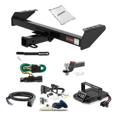 63-97 Ford   Old body with 10" drop bumper 2 CURT Trailer Hitch + Assure Proportional Brake Controller Kit HBCW895