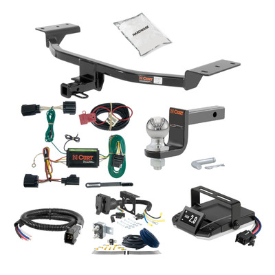 13-18 Ford Focus Hatchback, ST 1.25 CURT Trailer Hitch + Assure Proportional Brake Controller Kit HBCW937