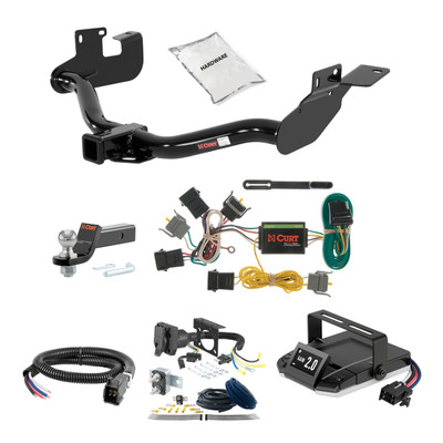 08-11 Mazda Tribute Without factory 1-1/4" receiver hitch 1.25 CURT Trailer Hitch + Assure Proportional Brake Controller Kit HBCW1822