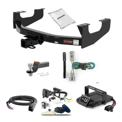 17-24 Ford F-350 Super Duty Excluding cab & chassis 2.5 CURT Trailer Hitch + Assure Proportional Brake Controller Kit HBCW898