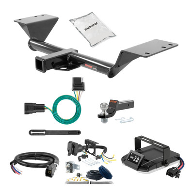 89-98 GMC GMC 1.25 CURT Trailer Hitch + Assure Proportional Brake Controller Kit HBCW1020