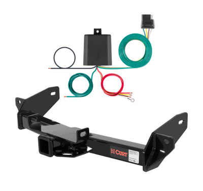 2006 - 2008 Ford F-150 Excluding factory receiver (built after 8/5/05) Curt 2", Class 4 Trailer Tow Hitch + 4-flat Wiring Kit 14360