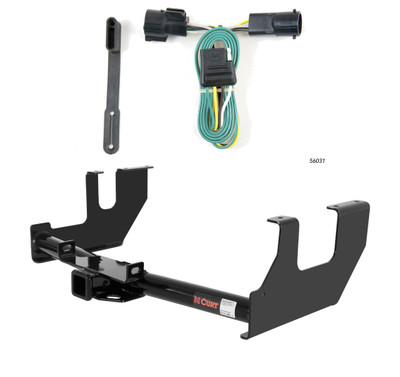 2004 - 2005 Ford F-150 Excluding factory receiver and 2004 Heritage Edition Curt 2", Class 3 Trailer Tow Hitch + 4-flat Wiring Kit 13352