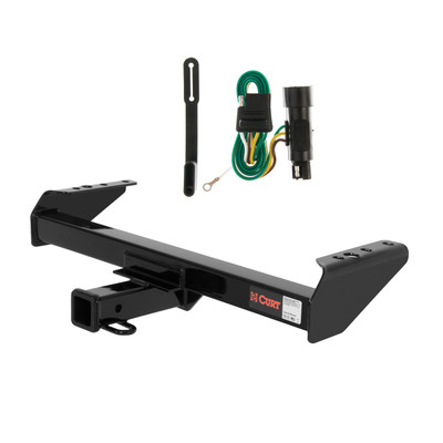 73 - 79 Ford F-350 Cab & chassis with 34" frame width (O.D.) Curt 2", Class 3 Trailer Tow Hitch + 4-flat Wiring Kit 13028