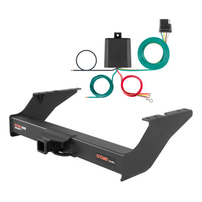 08 - 16 Ford F-350 Super Duty Excluding cab & chassis Curt 2", Class 5 Trailer Tow Hitch + 4-flat Wiring Kit 15410