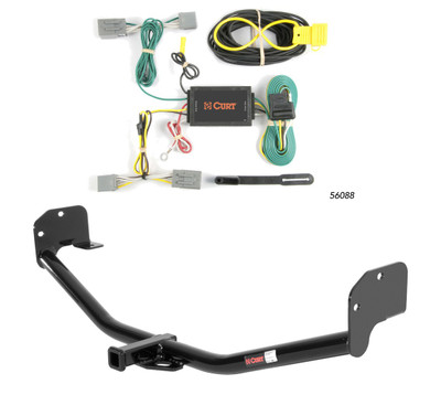2010 Ford Mustang Convertible Curt 1-1/4", Class 1 Trailer Tow Hitch + 4-flat Wiring Kit 11048