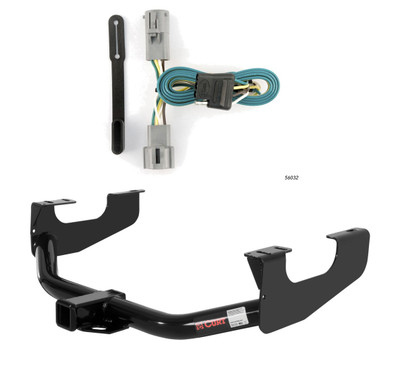 2005 - 2007 Ford F-350 Super Duty Excluding cab & chassis Curt 2", Class 3 Trailer Tow Hitch + 4-flat Wiring Kit 13359