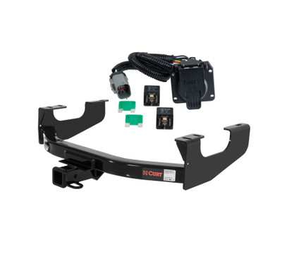 99 - 01 Ford F-350 Super Duty Excluding cab & chassis Curt 2", Class 4 Trailer Tow Hitch + 7-way Wiring Kit 14355