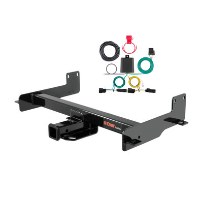 15 - 24 Ford Transit-350 Curt 2", Class 4 Trailer Tow Hitch + 4-flat Wiring Kit 14012