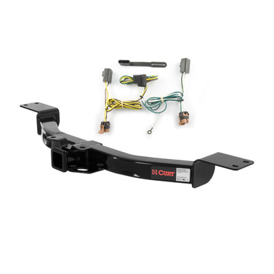 07 - 12 GMC Acadia Curt 2", Class 3 Trailer Tow Hitch + 4-flat Wiring Kit 13424