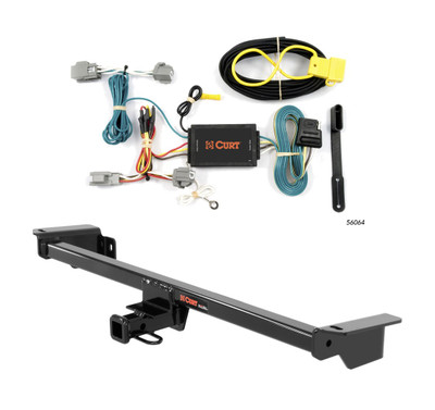 2013 Ford Fiesta Sedan Curt 1-1/4", Class 1 Trailer Tow Hitch + 4-flat Wiring Kit 11369