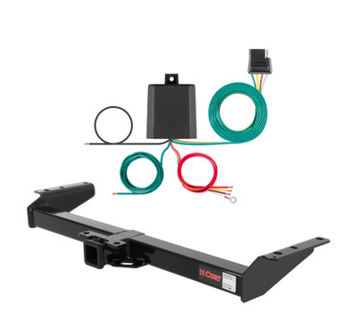 2000 - 2002 GMC Yukon New body style, 4.8L or 5.3L Curt 2", Class 3 Trailer Tow Hitch + 4-flat Wiring Kit 13402