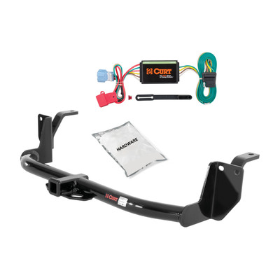 10 - 11 Honda Accord Crosstour Curt 1-1/4", Class 1 Trailer Tow Hitch + 4-flat Wiring Kit 11002