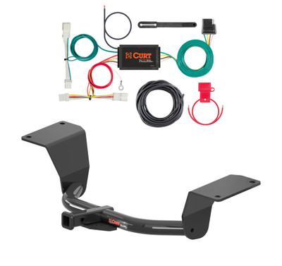2016 - 2017 Honda Civic Coupe Curt 1-1/4", Class 1 Trailer Tow Hitch + 4-flat Wiring Kit 11463