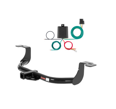 08 - 10 Honda Accord Coupe Curt 1-1/4", Class 1 Trailer Tow Hitch + 4-flat Wiring Kit 11085