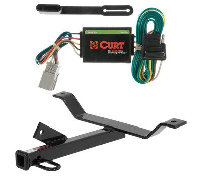 1998 - 2002 Honda Accord Trunk pan mount Curt 1-1/4", Class 1 Trailer Tow Hitch + 4-flat Wiring Kit 11290