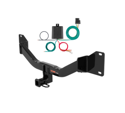 17 - 18 BMW 330i Curt 1-1/4", Class 1 Trailer Tow Hitch + 4-flat Wiring Kit 11367