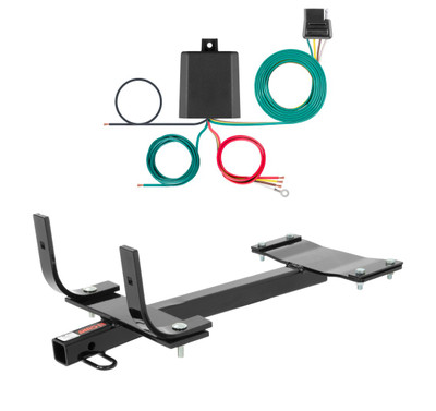 2001 - 2005 BMW 325i Sedan Curt 1-1/4", Class 1 Trailer Tow Hitch + 4-flat Wiring Kit 11174