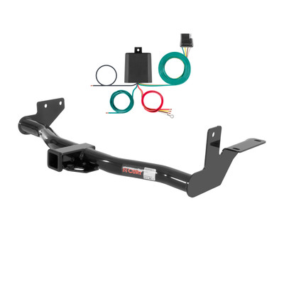 02 - 04 Isuzu Axiom With under-vehicle spare Curt 2", Class 3 Trailer Tow Hitch + 4-flat Wiring Kit 13222