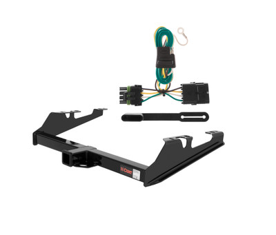 88 - 99 Chevrolet K1500 Excluding dual exhaust or 10" step bumper Curt 2", Class 3 Trailer Tow Hitch + 4-flat Wiring Kit 13082