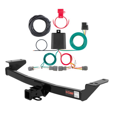 10 - 15 Hyundai Tucson Curt 2", Class 3 Trailer Tow Hitch + 4-flat Wiring Kit 13066